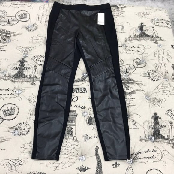 Bar III Faux Leather & Stretch Pants - Picture 3 of 10